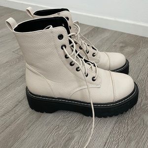 Steve Madden white boots